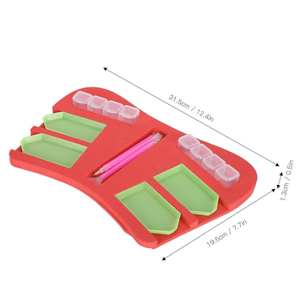 2 Sett Diamantmaleri Tilbehør Brett Organizer Holder Multi-Batch Container Penn Verktøysett