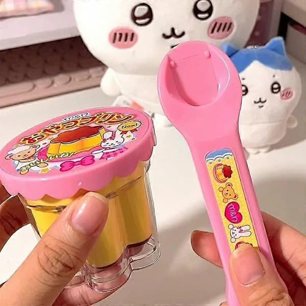 Jordgubbspudding Matningsleksaker för dockor, Låtsasmat 3-8 år Gamla Flickpresenter Leksaker, Perfekt för Dockrollspel för 3-8 år Gamla Flickor 3SET