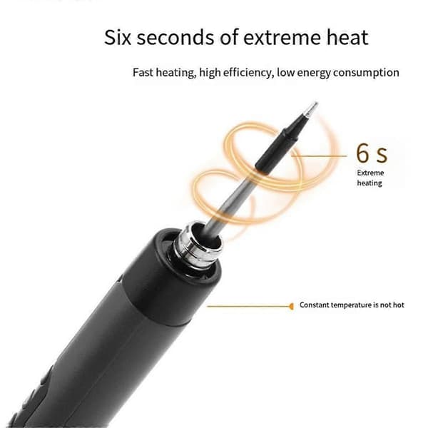 USB Digital Loddekolbe Justerbar Temperatur 300-450 Type-C Interface Batteri Intelligent Sol