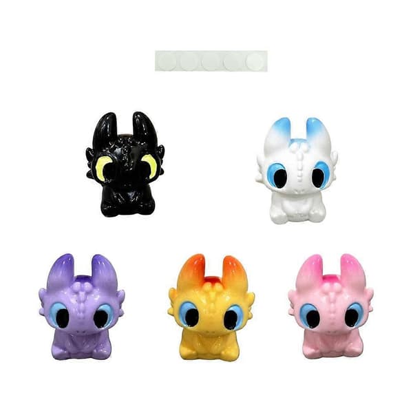 Blød plastik dinosaurfigur - harpiks, 3,4 cm, nøglering White
