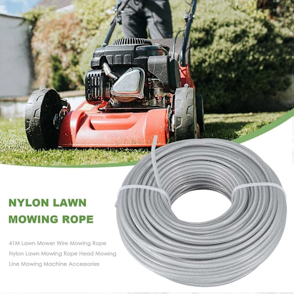 41M Gressklipper Wire Klippetau Nylon Gressklippertau Hode Klippelinje Klippemaskin Tilbehør