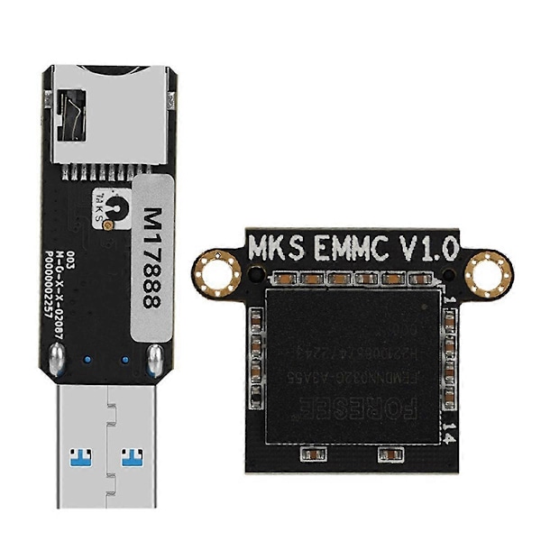 3D-skrivartillbehör Snabb Utskriftsmaskin Minnesexpansion Kort MKS EMMC 32G MKS EMMC-ADAPTER V2 Kortläsare