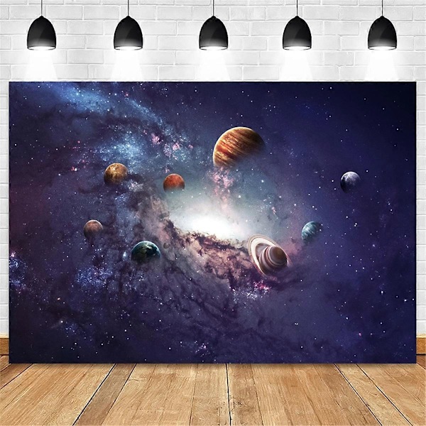 210cmx150cm Kosmisk Planet Stjerneklar Nat Fotografi Baggrund Klud Børnefoto Portræt Fødsel
