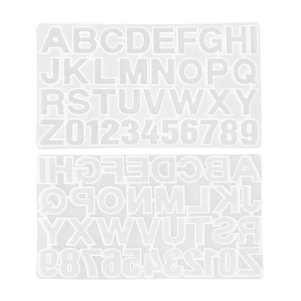 DIY Epoxy Resin Digitalt Bogstav Form Dekoration Silikoneforme Håndværk Tilbehør Q