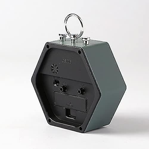 Liten Bordsklocka Dekorativ Analog Väckarklocka Hexagon Sängbordsklocka Grön A
