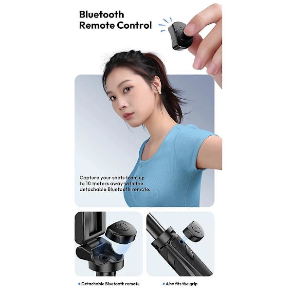 Ny JJ03 Magnetisk Telefon Tripod Trådløs Telefon Grip Selfie Stick Skrivebordstativ til 16 15 14 13 Pro Pro Max
