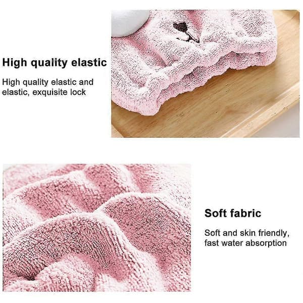 Mikrofiber Hurtigtørrende Hårhåndklæde Hætte til Børn