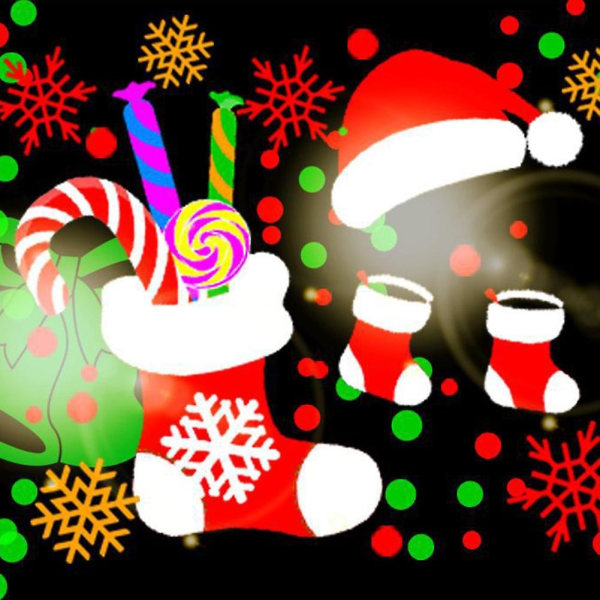 Projektorlys Snøfnugg Julebord Laser LED Scenebelysning Roterende Julemønster Utendørs Feriebelysning Hagedekor EU plug
