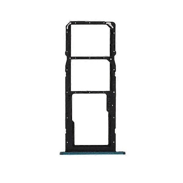 Yhteensopiva Huawei P smart 2021 / Honor 10X Lite OEM Dual SIM -kortti + TF-korttikelkan pidikkeen vaihto (ilman logoa) Blue