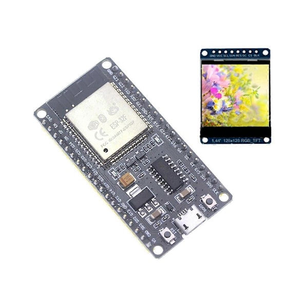 ESP32 Modul Utviklingskort Trådløs WiFi+Bluetooth ESP32-WROOM-32 Modul med 1.44 Tommers Fargeskjerm