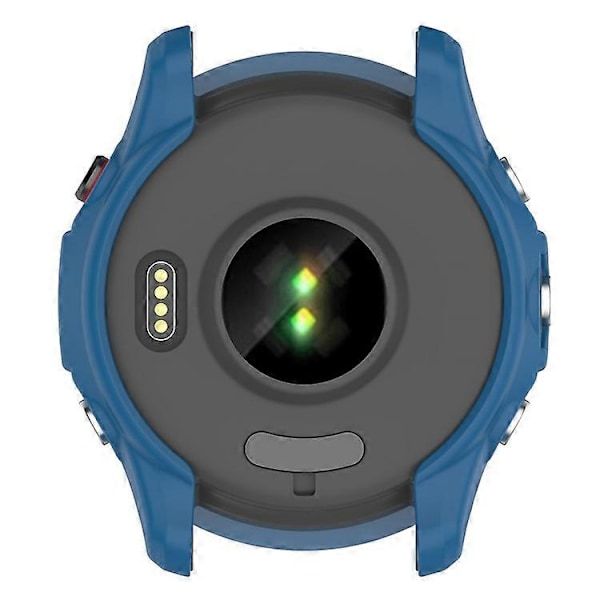 Kompatibel För Garmin Forerunner 255 Mjukt TPU Klockskydd Utskuren Design Anti-Repor Skyddande Ram DarkBlue