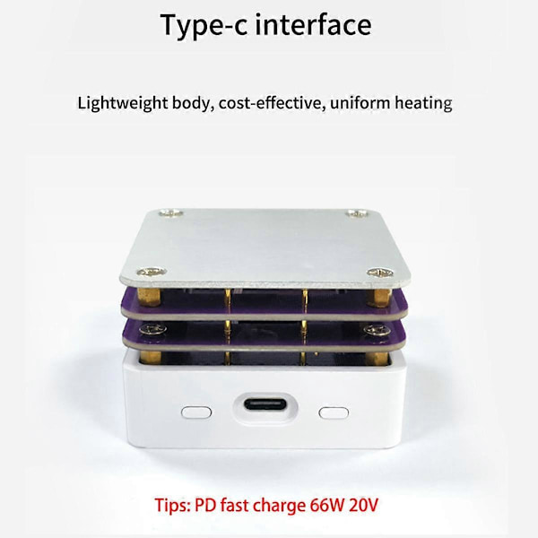 65W Mini Varmeplade Digital Loddeforvarmnings Reparationsstation PCB SMD Kort Loddeplade Opvarmning