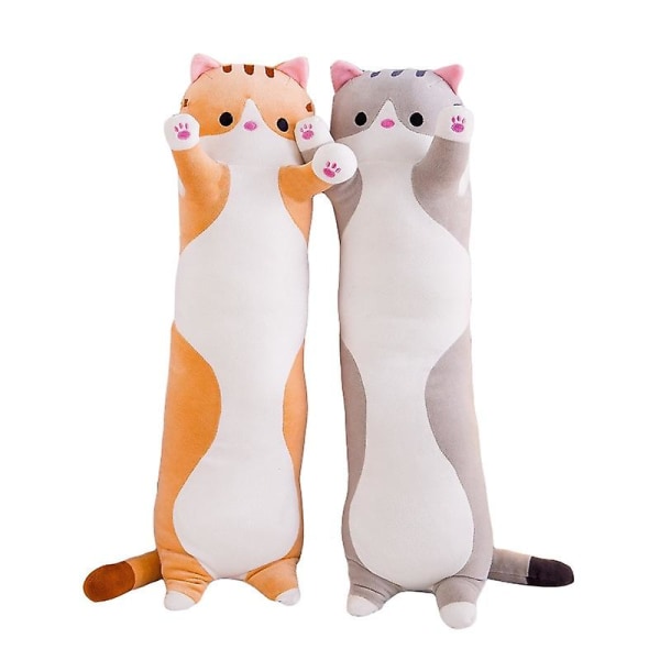 50/70/90/110cm Söt Mjuk Lång Katt Pojkvän Kudde Plyschleksaker Stu brown 90cm