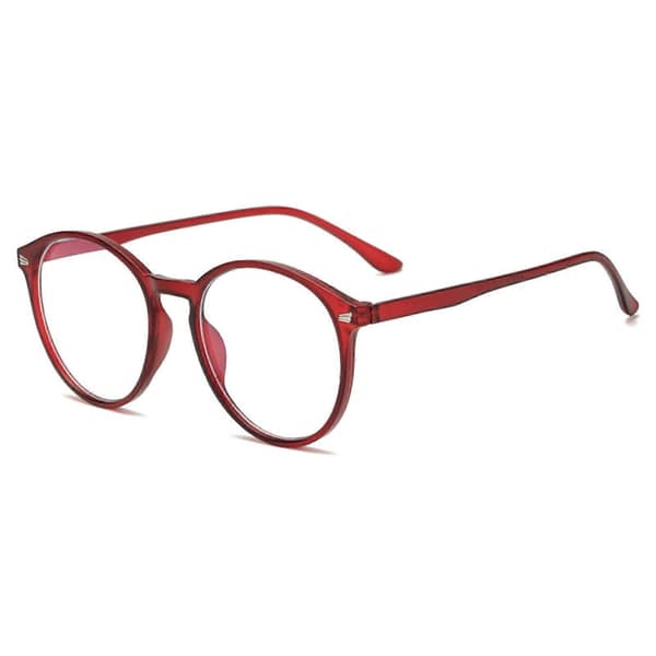 Vintage runde databriller Unisex blålysblokkerende briller Red Frame