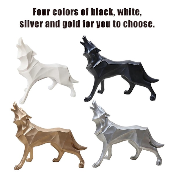 Ulv Statue Moderne Design Skulptur Ulvehund Dyre Ornamenter Stue Dekoration Resin Statue