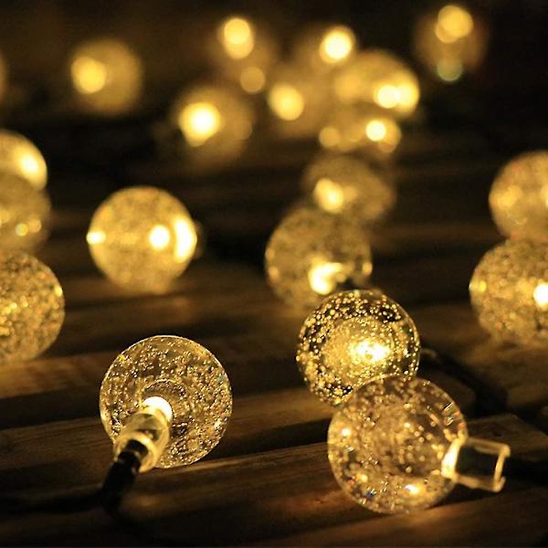 6,5 m Solar Bubble Ball lyskæde 30 LED udendørs vandtæt dekorativ lanterne havelys