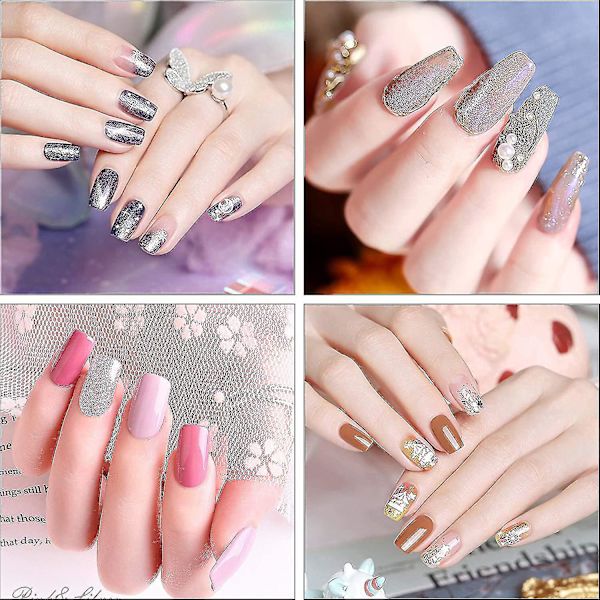 100 st Lösnaglar Naturliga Klara Konstgjorda Fingernageltippar Transparenta