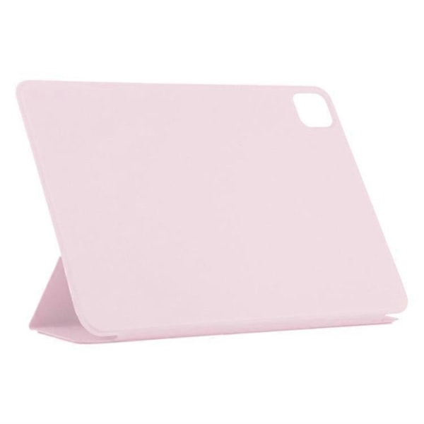 Kompatibelt Fodral för iPad Pro 11 (2024) PU Läder Tri-fold Ställ Magnetisk Stängning Tablet Skydd Pink