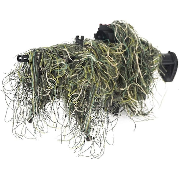 Ghillie Riffel Cover Wrap Camo, m/Elastisk Strop til Camouflage Jagtriffel