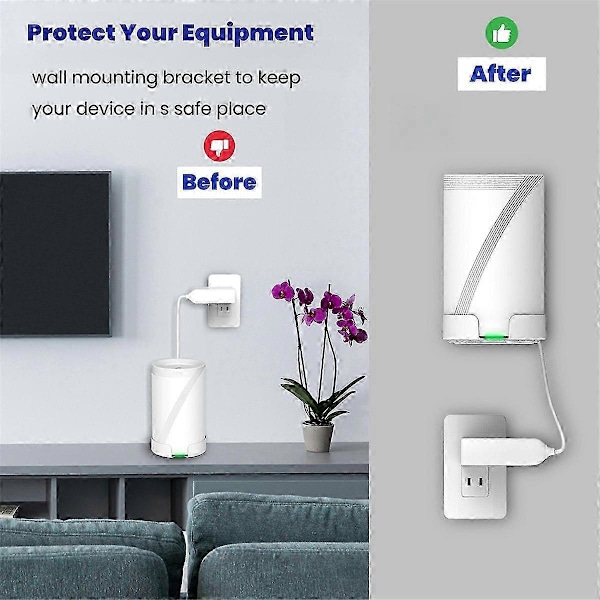 Reitittimen seinäteline, sopii Deco BE63/BE65/BE10000 Mesh Wifi7 -reitittimelle, säästää tilaa, 1 kpl