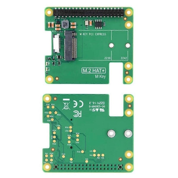 PCIe - M.2 HAT+ kotelolla 5 Gen2 Gen3 M.2 NVME SSD 2230/2242 M Key PCIE GPIO -laajennuskortille f