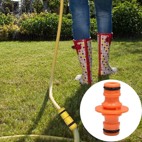 Dubbla Hankopplingar Förlängare För Sammanfogning av Trädgårdsslang (6st, Orange)