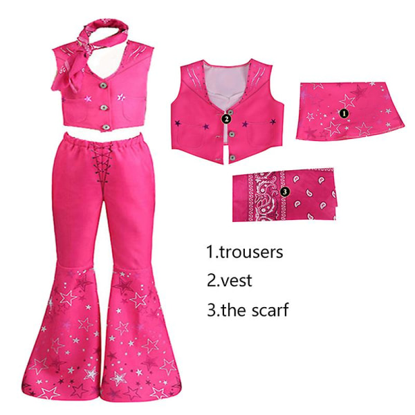 Moderigtige Barbi-kostumer til voksenfest, dame-rollelegstøj til piger, forældre-barn-outfit, cosplay Barbie-prinsessetøj Hat Kids (140-150cm)