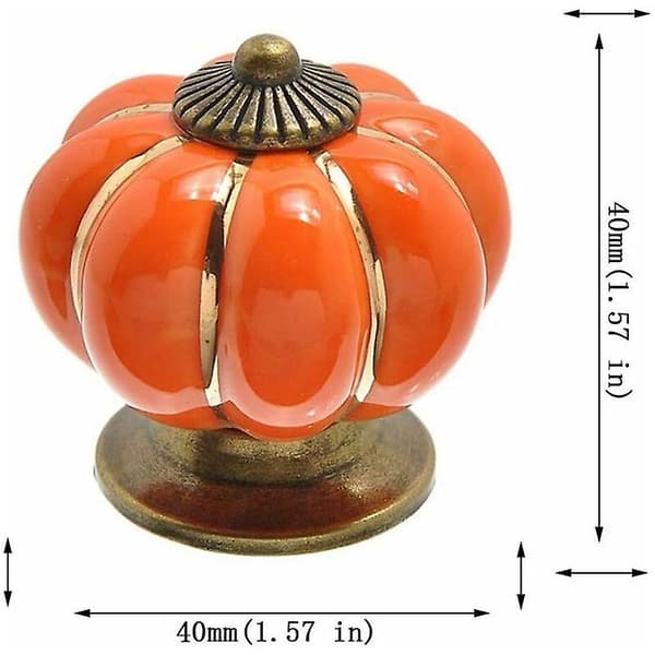 pumpa dörr-/lådknappar, set om 8, orange