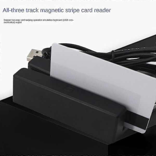 MSR90 USB Magnetisk Stripe Kortläsare Kortläsare Stripe 3 Spår Mini Swiper för USB PC