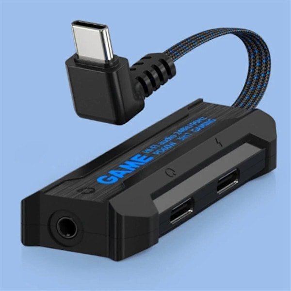 Type-C til Audio Adapter Kabel 60W Hurtig Opladning Albue Bærbar Video- og Audio Konverteringskabel TYP