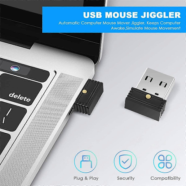 USB Musejiggler, Automatisk Datamaskin Musebeveger Jiggler, Holder Datamaskinen Våken, Musebevegelse
