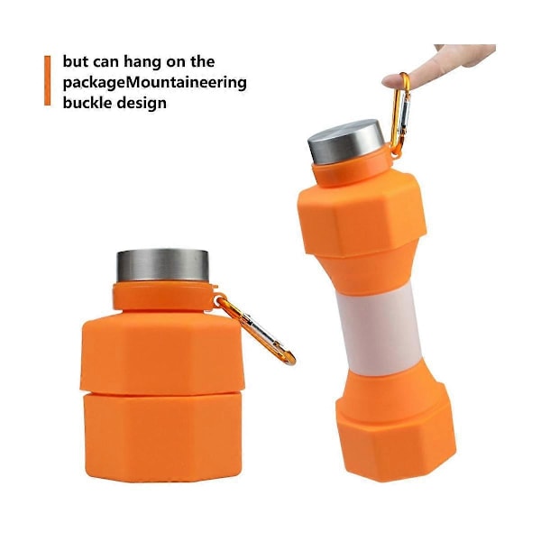650 ml Silikon Hantelformad Vattenflaska Utomhus Fitness Cykling Vattenflaska Vikt Stark Vattendricka