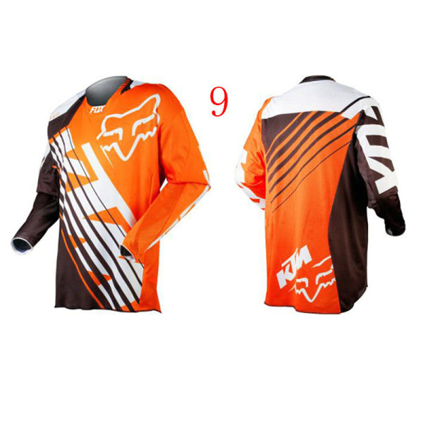 Sommer FOX downhill sykkelklær for menn, hurtigtørkende pustende langermet T-skjorte style 9 M