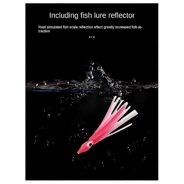 Myk blekksprut agn 100mm Blekksprut agn Squid Skirt Fiskeutstyr Trolling Agn PVC Selvlysende Skjørt Fiskeagn 005