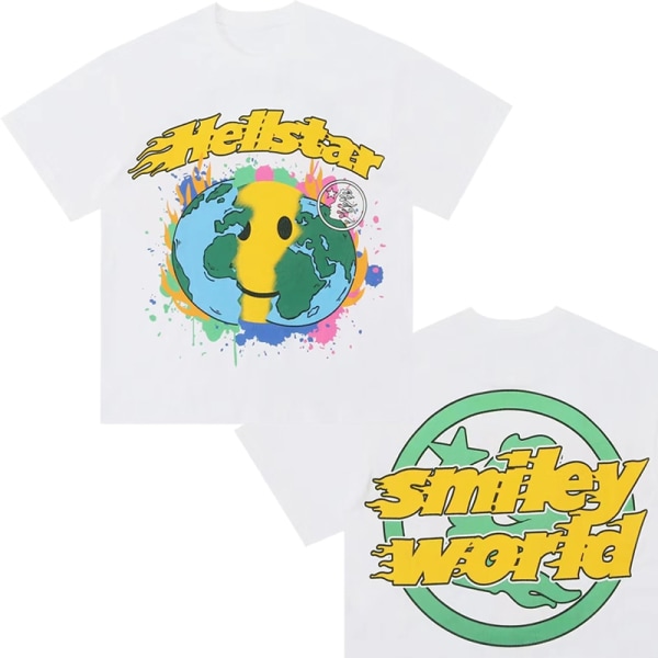 Bomulls T-shirt Mode Svart Herr Dam Kläder Punk Rock Toppar Sommar Streetwear 6 L