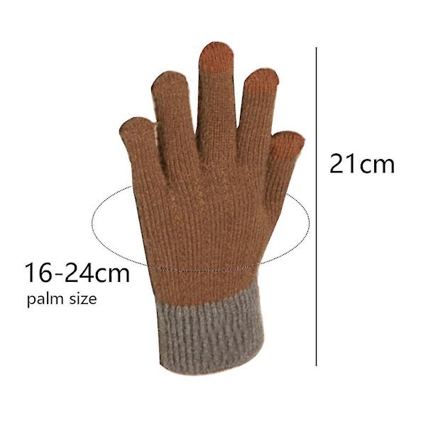 Varma Vinterhandskar med Touchscreen, Termiska Handskar med Fleecefoder, Vindtäta Style2