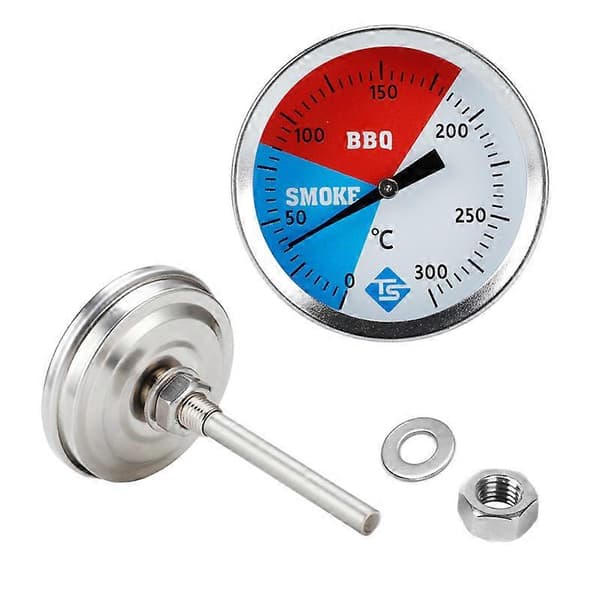 300 Celsius 2 tommer Rustfritt Stål Barbecue BBQ Røyk Grill Termometer Temperaturmåler