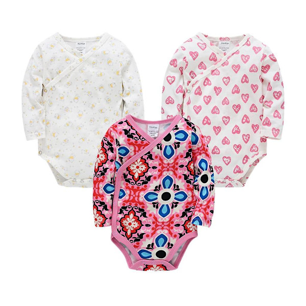 Beibei pyjamas ren bomull mjuk 0-12m baby 2/3/4 stycken Purple 6-9M