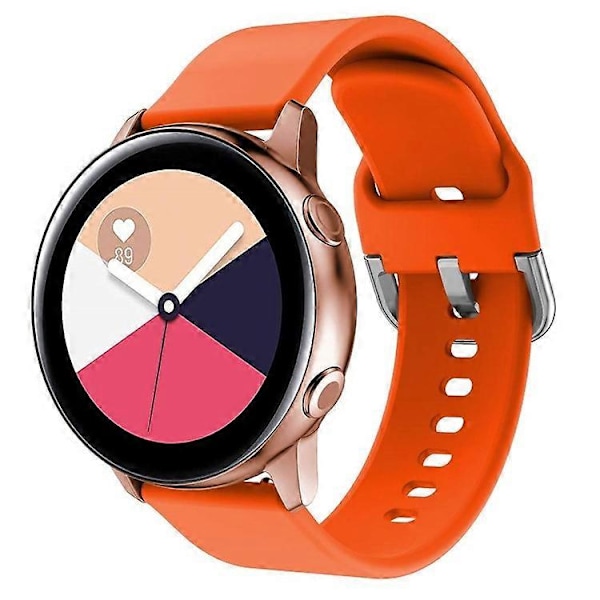 20mm Fyrkantigt Spänne Silikon Smart Klockarmband Kompatibelt För GarminMove Luxe/Move Style/Move 3 Orange