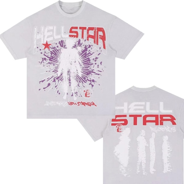 Bomulls T-shirt Mode Svart Herr Dam Kläder Punk Rock Toppar Sommar Streetwear 4 L