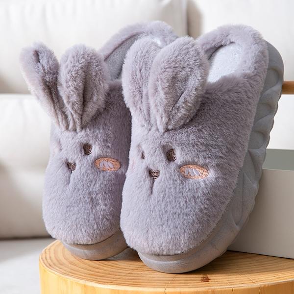 Kotitossut Talvi Puuvillatossut Lämpimät Kotitossut Sisätiloihin Gray 40-41
