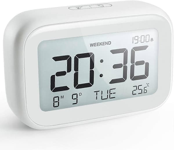 Digital Väckarklocka för Sovrum Resor Kontor - Modern Minimalistisk Stil med LCD-Display