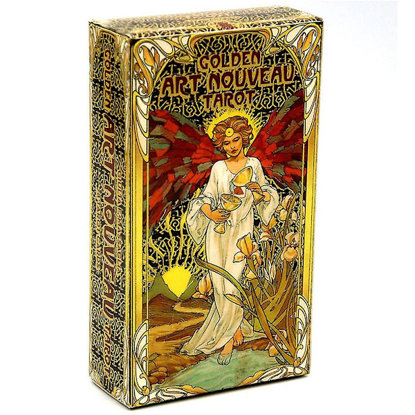 Gylne art nouveau tarotkort kortstokk brettspill 1pc table cloth