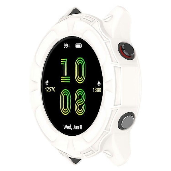 Kompatibel För Garmin Forerunner 255 Mjukt TPU Klockskydd Utskuren Design Anti-Repor Skyddande Ram White
