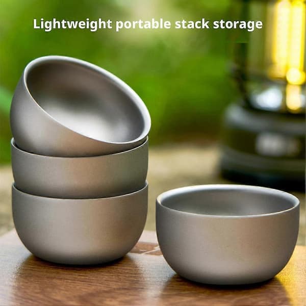 Ren titanium dobbeltlags lille te kop kaffe til udendørs camping kaffe