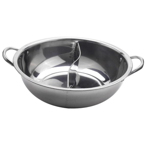 28cm Varm Gryta Dubbel Rostfri Stål 28cm Kokkärl Varm Gryta Linjerad Kompatibel Soppgryta Hemmakit