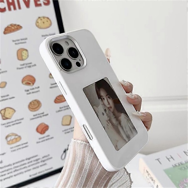 Kompatibelt för iPhone 16 Pro Max E Ink-mobilskal med 4-färgsskärm, DIY Trådlös NFC-fotovisning White
