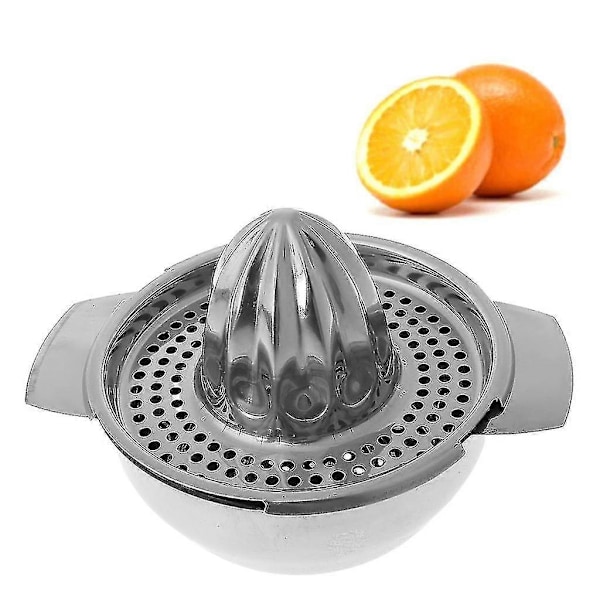 Manuel frugtpresser i rustfrit stål citruspresser manuel frugtpresser sølv