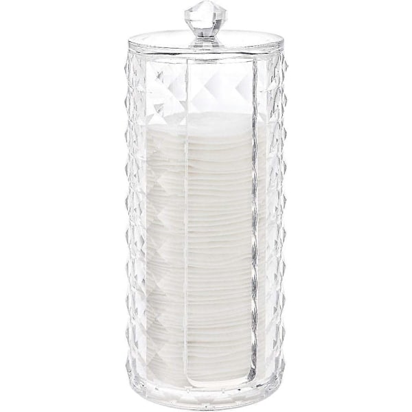 Kosmetik Vatrondel Holder, Transparent Diamantmønster Vatrondel Opbevaringsboks Container Display