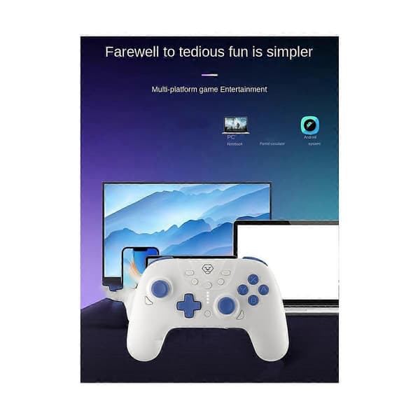 Switch Pro Bluetooth Gamepad Ns Oled Håndtak med Burst Vibrasjon Lite Gamepad Lilla